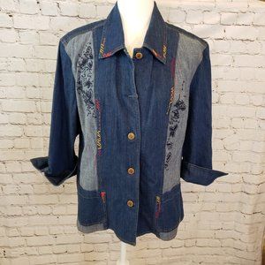 SALE PRICED>>>!BLUE JEAN JACKET  BY NAPA VALLEY(VINTAGE) BLUES SZ 16